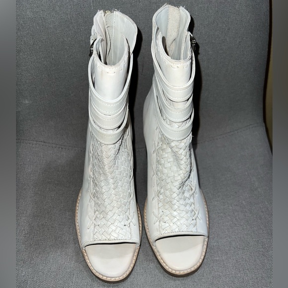 Vintage Foundry Co Lexi Open Toe Leather Bootie Size 8 - Picture 5 of 12